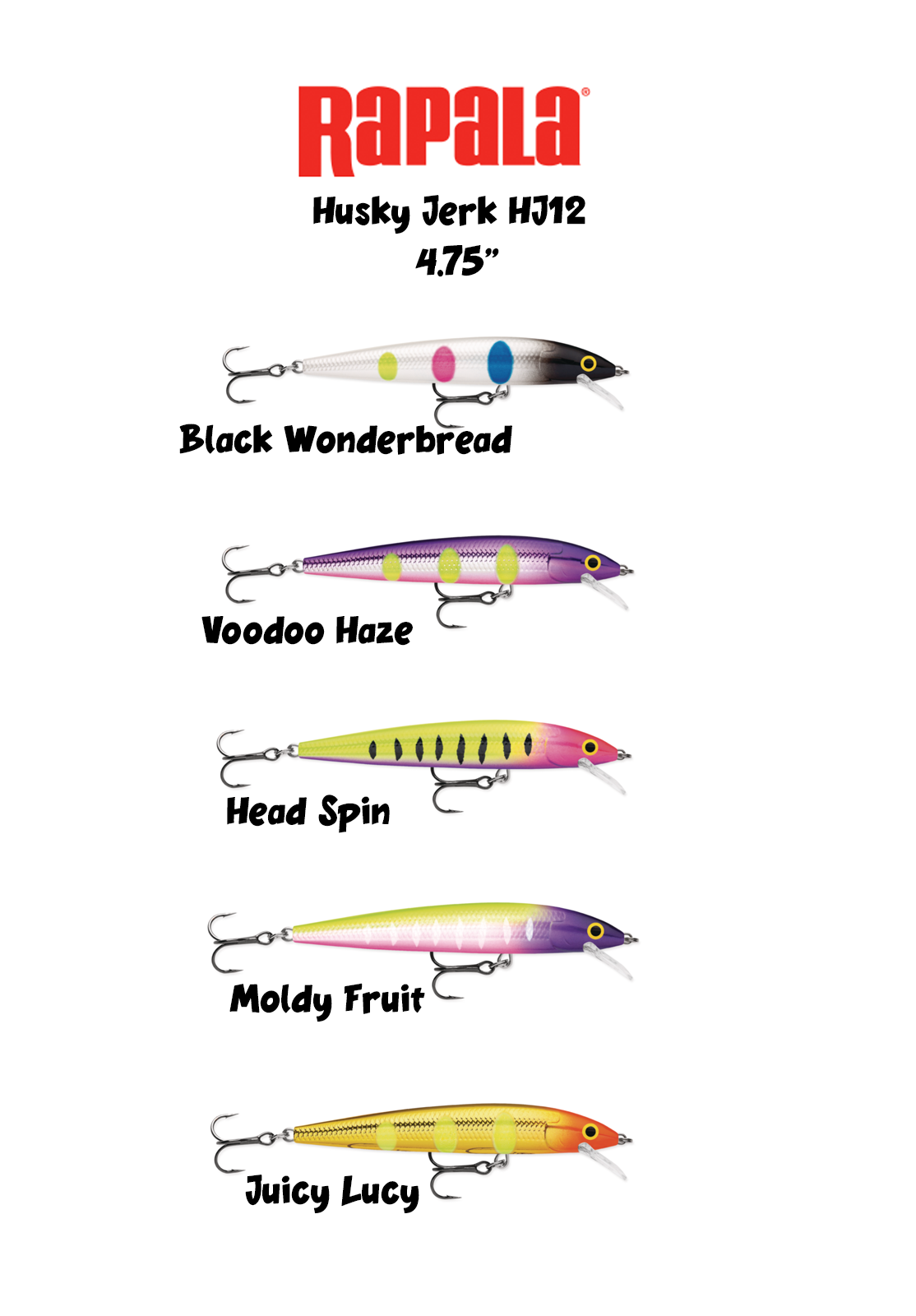Rapala Husky Jerk HJ12 4.75"
