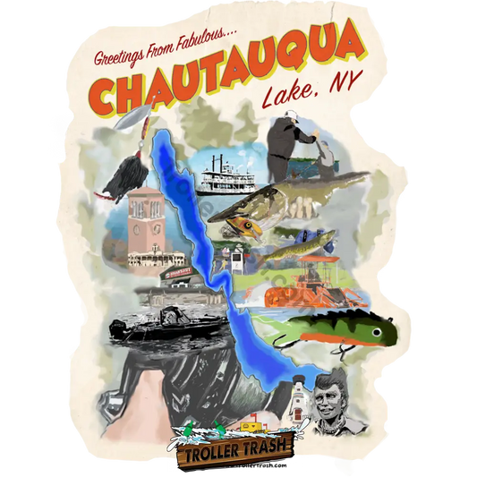 Greetings From Chautauqua Lake Sticker Stickers